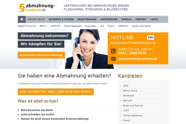 abmahnung-notdienst.de site used Abzocke