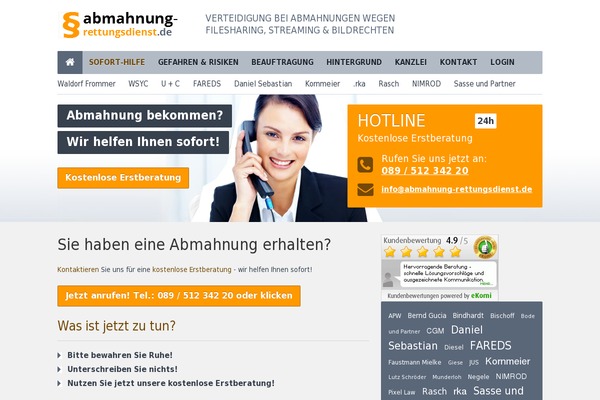 abmahnung-rettungsdienst.de site used Abzocke