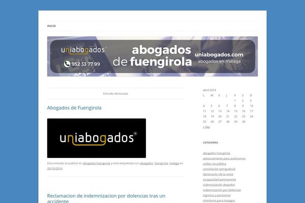 Twenty Twelve theme site design template sample