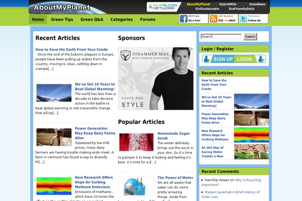 aboutmyplanet.com site used Aboutmyplanet