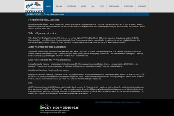 abrilproducciones.com site used Theme-abril-producciones-2015