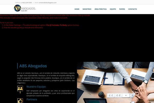absabogados.com site used Lawyerpro