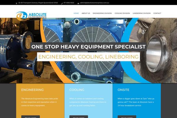 Industrial theme site design template sample