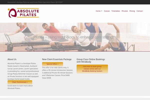 absolutepilates.co.nz site used Wp_medi5-v1.2
