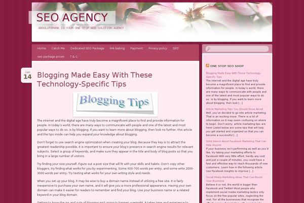 WordPress website example screenshot