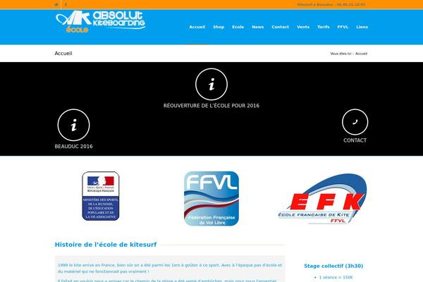 absolutkiteboarding.fr site used Enfold254