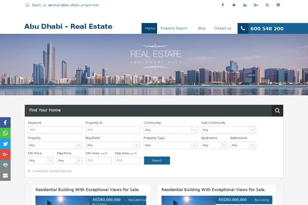 Realhomes Child theme site design template sample
