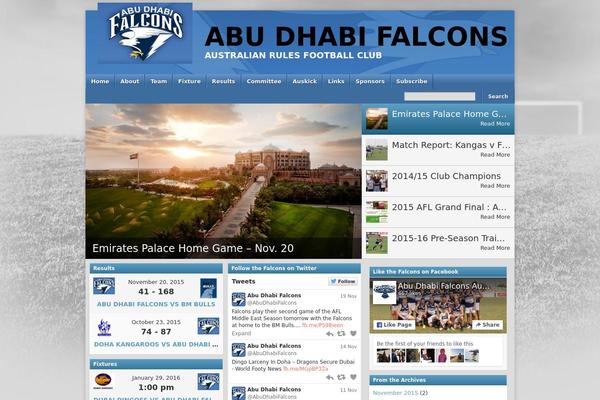 abudhabifalcons.com site used Footballclub-2.4.2