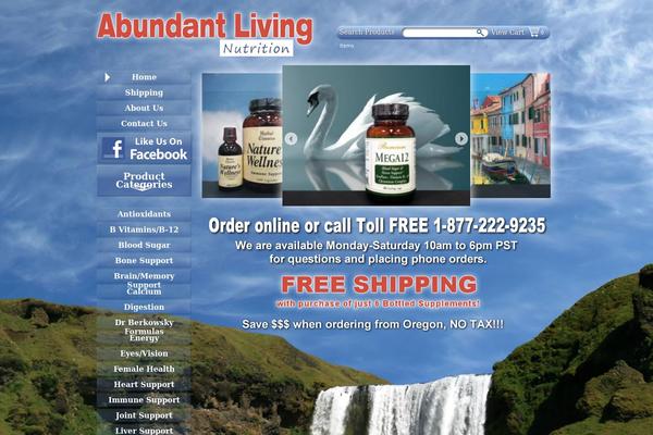 abundantlivingnutrition.com site used Aln-theme