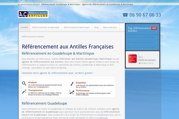 ac-referencement-antilles.fr site used Yoo_sphere_wp