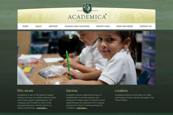 Academica theme site design template sample