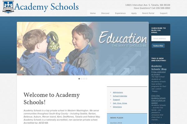academyschools.org site used Custom-theme-child