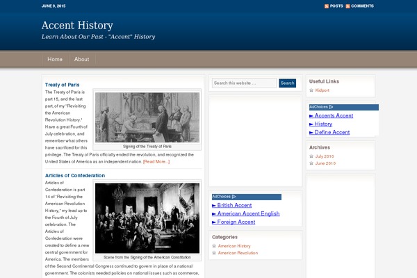 accenthistory.com site used Education