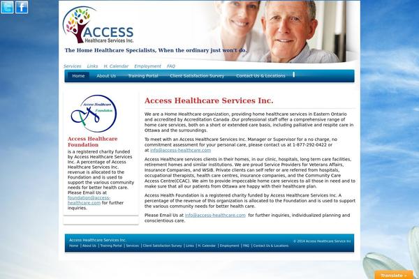 Access theme site design template sample