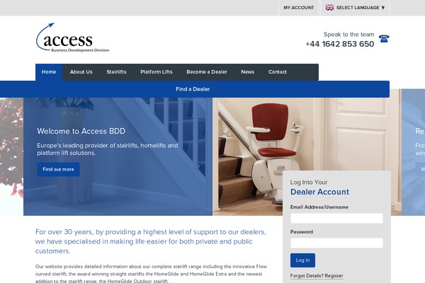 Access theme site design template sample