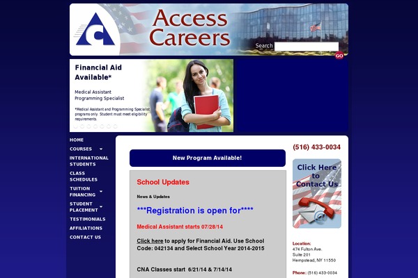 Access theme site design template sample