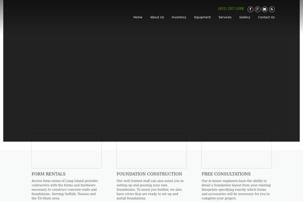 Construction theme site design template sample