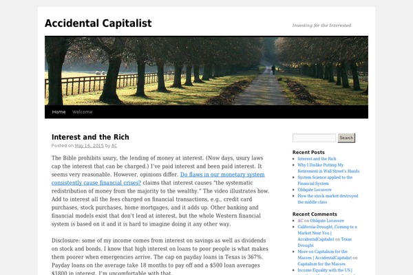 Twenty Ten theme site design template sample