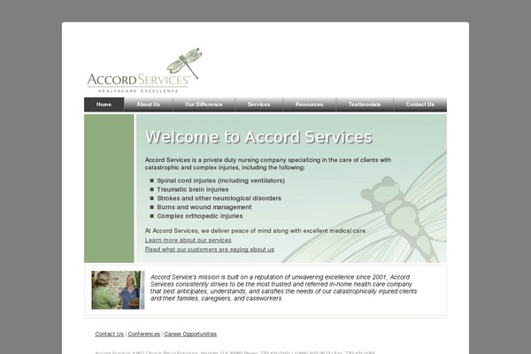 Accord theme site design template sample