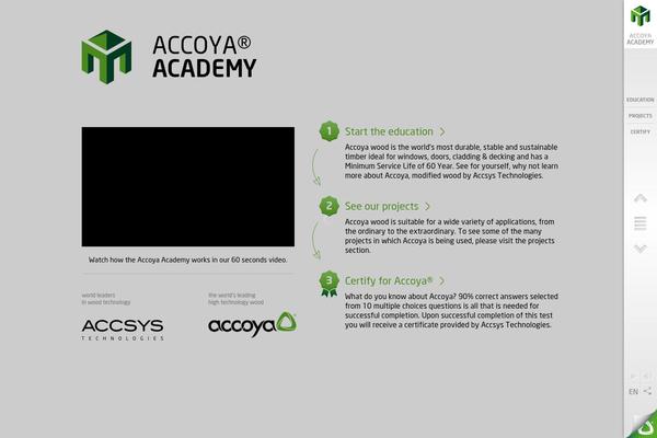 accoya-academy.com site used Accoya