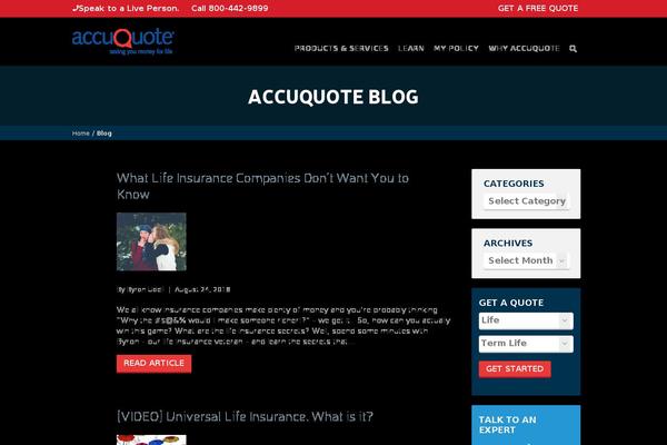 accuquoteblog.com site used Accuquote