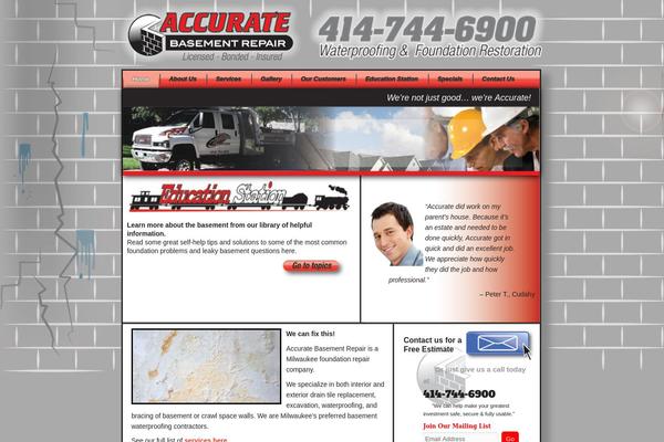 accuratebasementrepair.com site used Accuratebasementrepair
