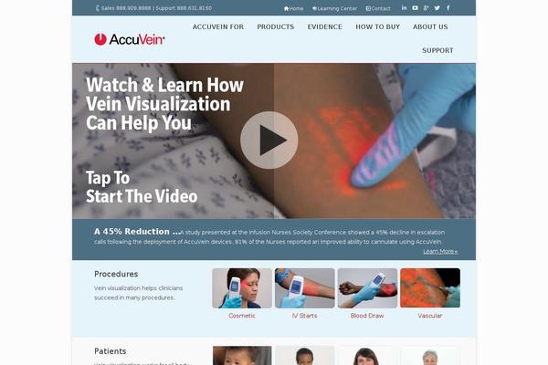 accuvein.com site used Wsbootstrap