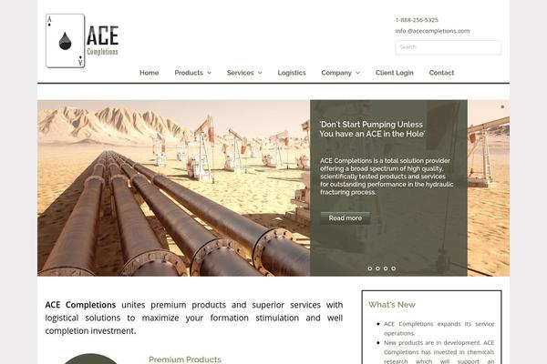 Ace theme site design template sample