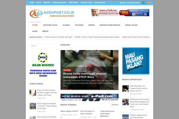 acehpost.co.id site used Acehpost2015