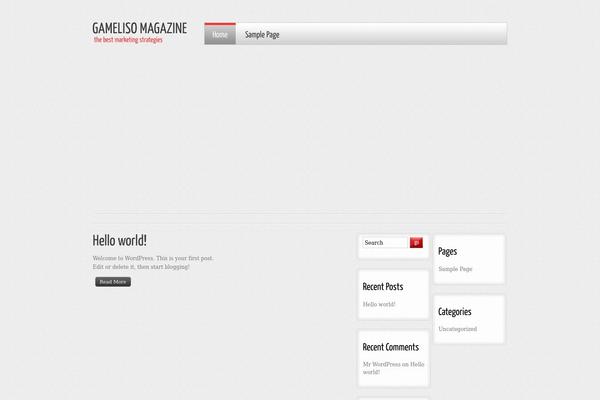 Gamelisomagazine theme site design template sample