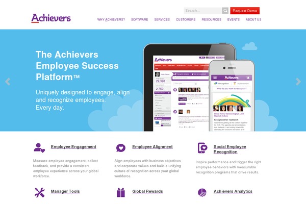 achievers.com site used Achievers
