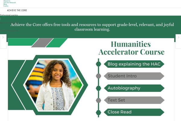 achievethecore.org site used Aligned-2018