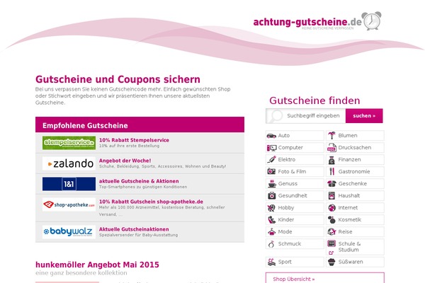 achtung-gutscheine.de site used Gutscheine