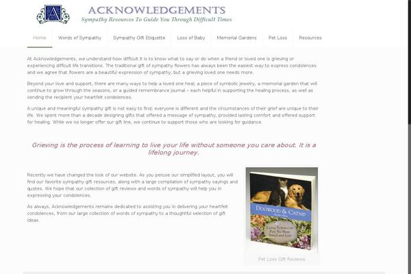 acknowledgements.net site used BeTheme