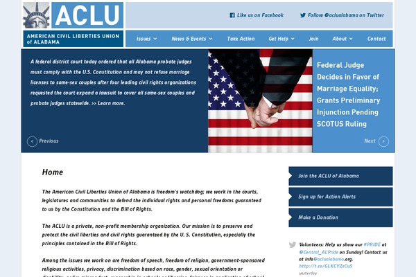 aclualabama.org site used Aclu