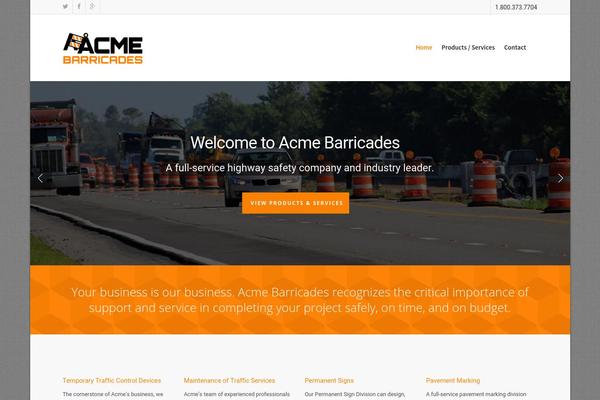 Acme theme site design template sample