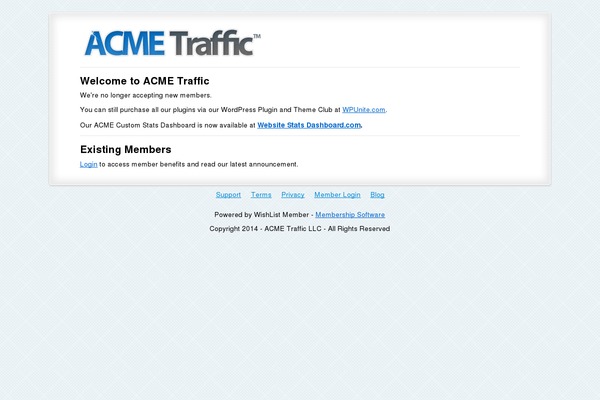 Acme theme site design template sample