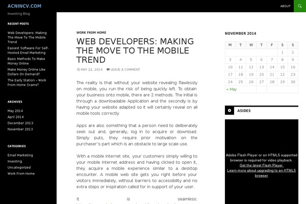 WordPress website example screenshot
