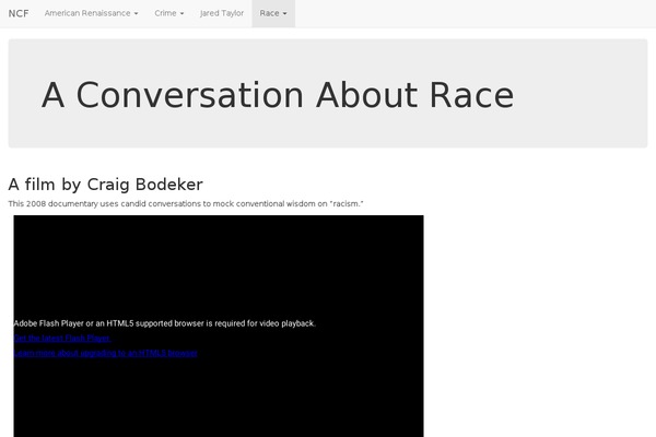 aconversationaboutrace.com site used Ncf
