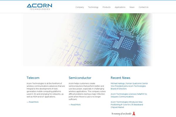 Acorn theme site design template sample