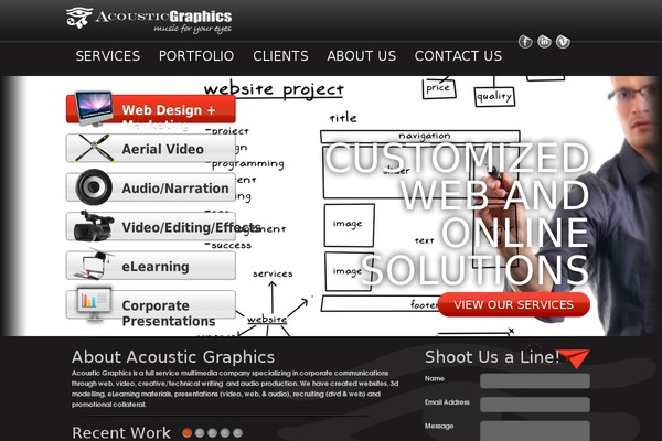 Acoustic theme site design template sample
