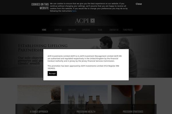 Acp theme site design template sample