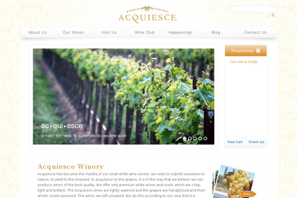 acquiescevineyards.com site used Acquiesce