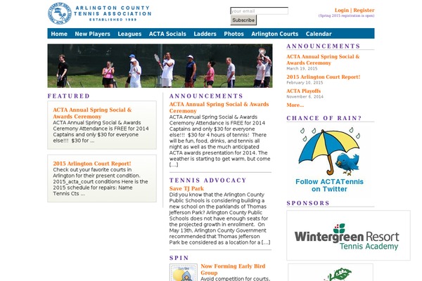 actatennis.org site used Acta