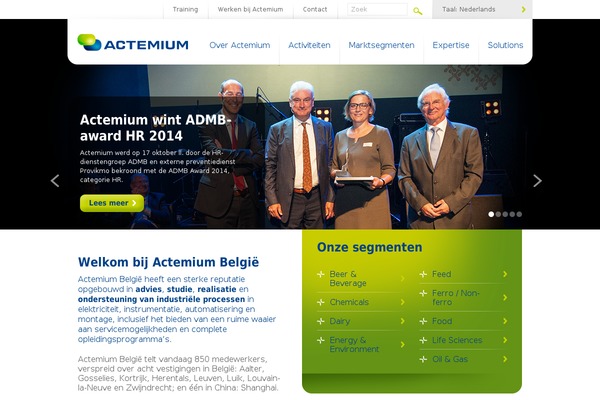 actemium.be site used Actemium