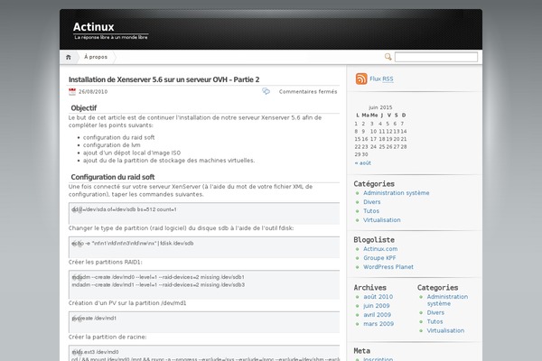 actinux.org site used iNove