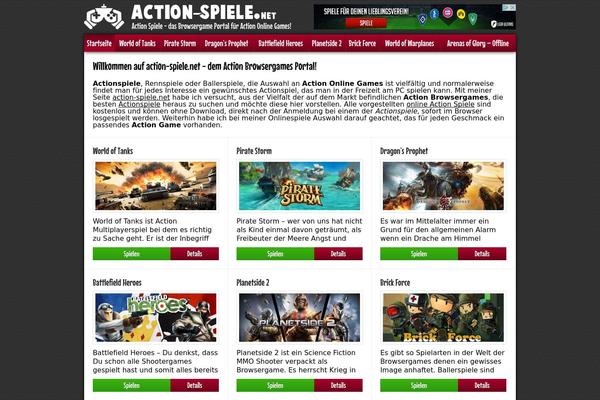 Action theme site design template sample