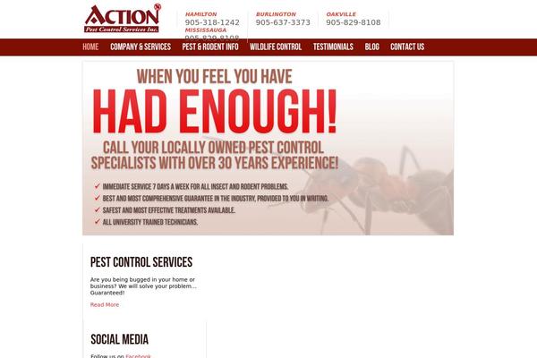 actionpest.ca site used Actionpest