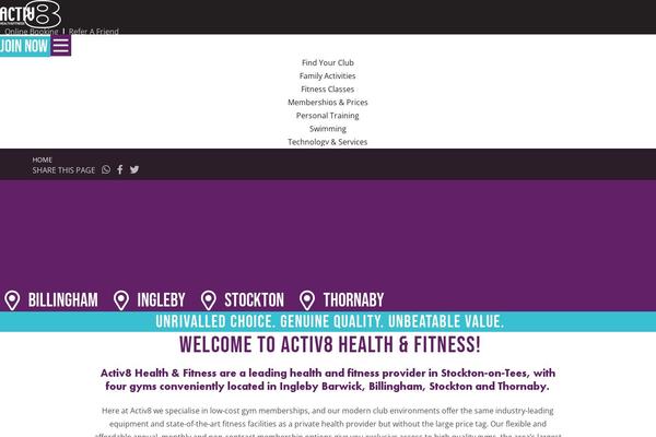 activ8fitnessclubs.co.uk site used Hush-dream