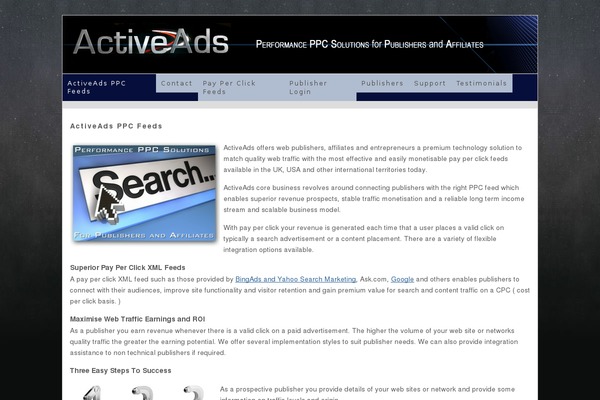 activeads.com site used Headway-16